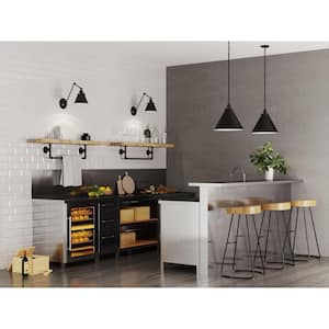 Hinton Collection 16 in. 1-Light Matte Black Pendant with Metal Shade