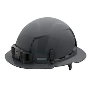 BOLT Gray Type 1 Class C Full Brim Vented Hard Hat with 6 Point Ratcheting Suspension (5-Pack)