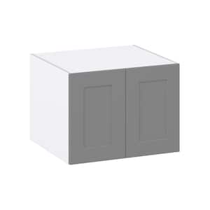 Bristol Painted 27 in. W x 20 in. H  x 24 in. DSlate Gray Shaker Assembled Deep Wall Bridge Kitchen Cabinet