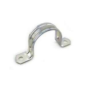 Halex 61220B Staffe In Acciaio Rigido A Due Fori – 5,1 Cm – 50 Pezzi – Uso Interno/Esterno, Zincate, Certificazione UL E CSA