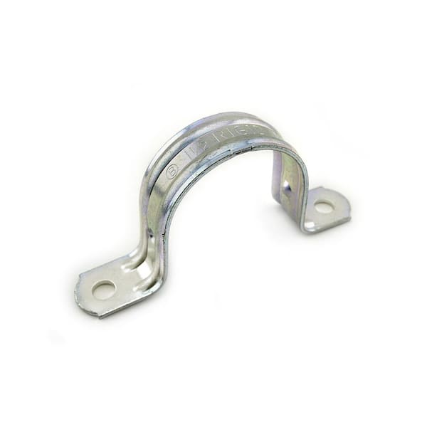 BRIDGEPORT 1-1/2 in. Rigid Conduit 2-Hole Straps (50-Pack)