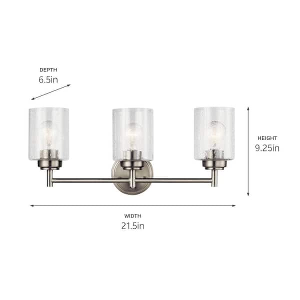 3 light nickel vanity light