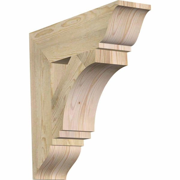 Ekena Millwork 6 in. x 24 in. x 24 in. Douglas Fir Imperial Traditional Rough Sawn Bracket