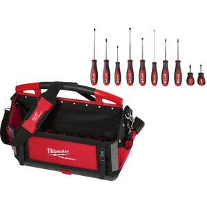 20 in. PACKOUT Tote with Screwdriver Set (11-Piece)
