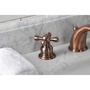 Victorian 8 in. Widespread 2-Handle Bathroom Faucet in Antique Copper