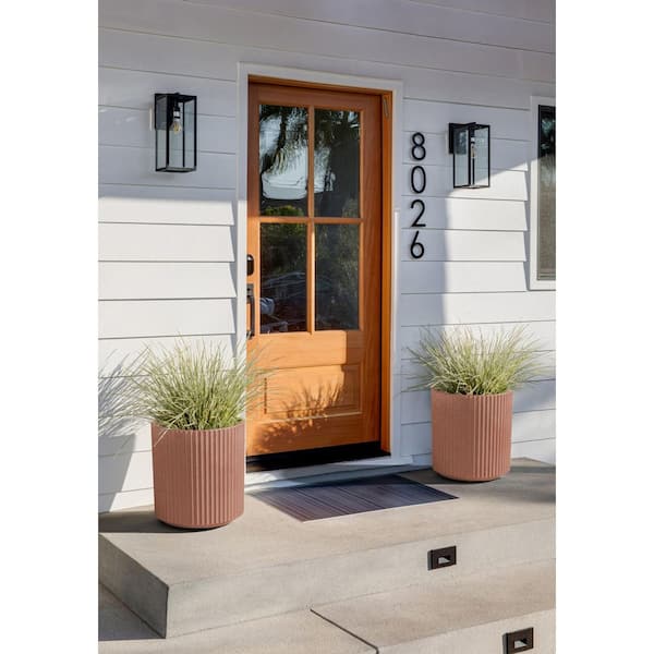 Demi 16 in. Round Terracotta Plastic Planter (2 Pack)