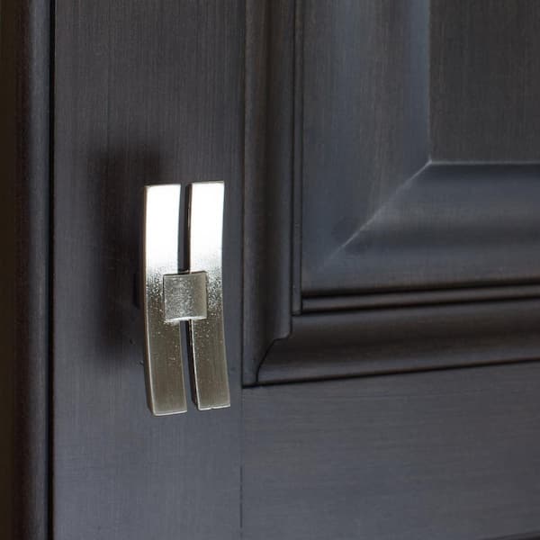 1-7/8 in. Satin Nickel Industrial Dual Bar Cabinet Knob (10-Pack)