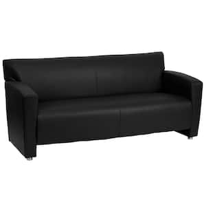 Hercules Majesty 69 in. Square Arm 3-Seater Sofa in Black