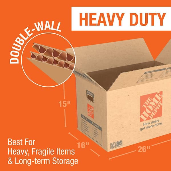 Large Heavy Duty Moving, Shipping, Storage Box with Handles (30 Pack)