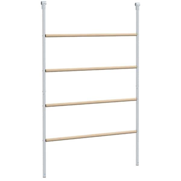 Chicken Perch for Coop, Wooden & Galvanized Steel Jungle Gym Roosting Bar Ladder for Backyard Poultry,55 in. x 33.75 in.