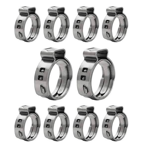 Plumbflex In Stainless Steel Oetiker Style Pinch Clamps Pex Cinch Rings Pack Otcr