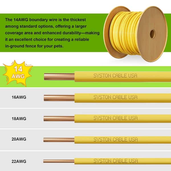 Syston Cable Technology 500 ft. 14/1 Yellow Direct Burial Solid