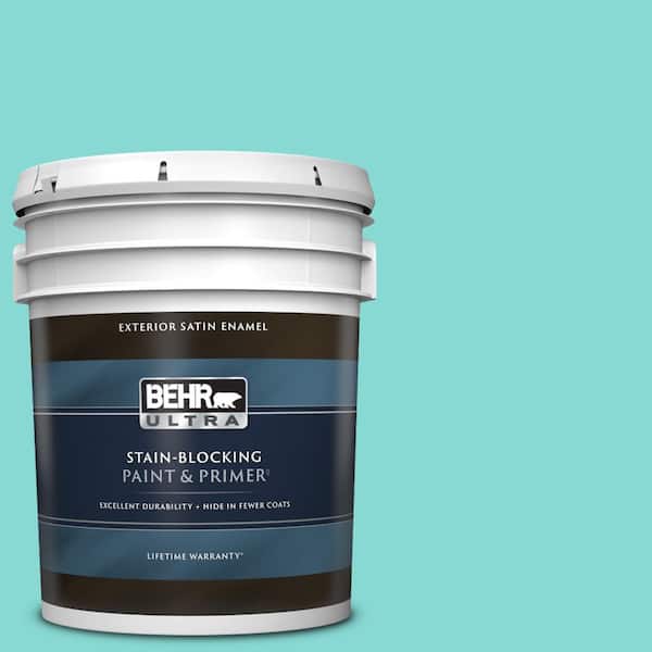 BEHR ULTRA 5 gal. #P450-3 Rainwater Satin Enamel Exterior Paint & Primer