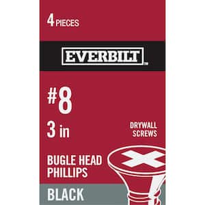 #8 3 in. Phillips Bugle-Head Drywall Screws (4-Pack)