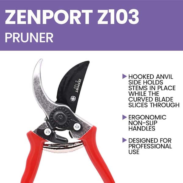 ZENPORT Pruning Shears Gardening Tool 8 in. (Box of 3) Z103-3PK