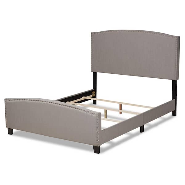 Baxton Studio Morgan Grey Queen Size Panel Bed