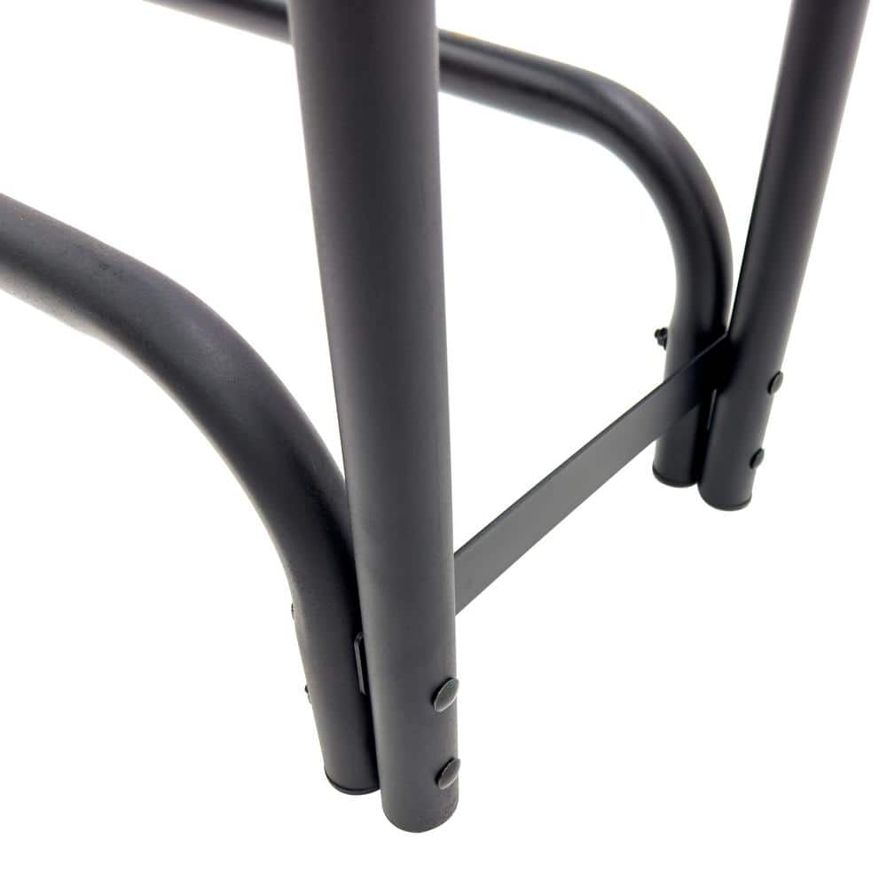 Pleasant Hearth 8' Black Heavy Duty Steel Log Rack