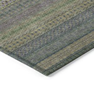 Chantille ACN527 Olive 5 ft. x 7 ft. 6 in. Machine Washable Indoor/Outdoor Geometric Area Rug