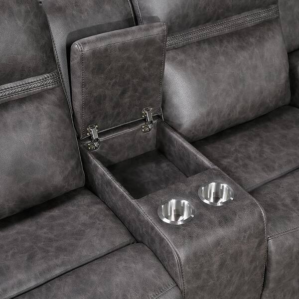 Lazzara Thorne 74 in W Microfiber Fabric 2-Seater Manual Double