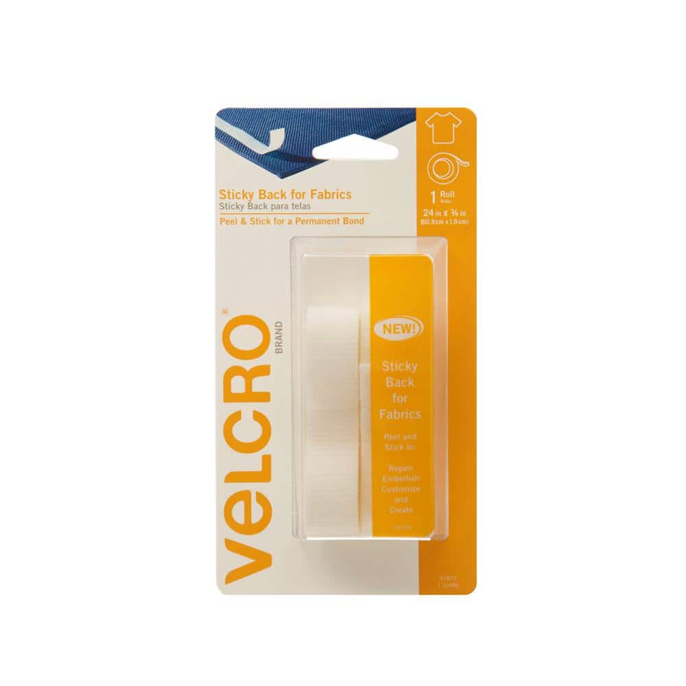 Ruban autocollant pour tissu Velcro, blanc, 24 po x 3/4 po