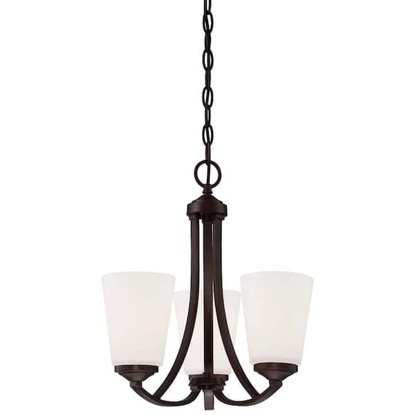 Overland Park 3-Light Vintage Bronze Modern Chandelier for Dining Room