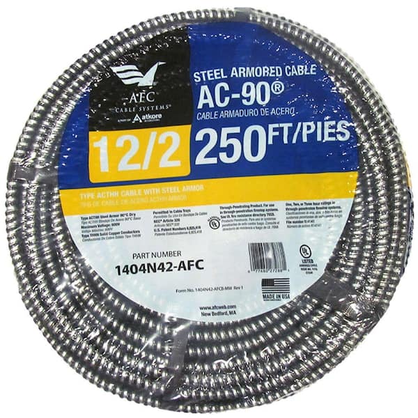 AFC Cable Systems 12/2 x 250 ft. BX/AC-90 Solid Cable