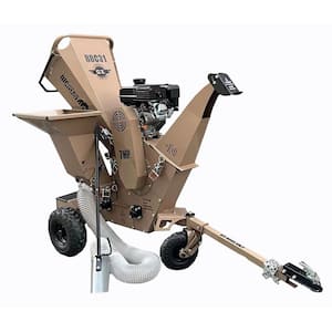 Bigbear Power Tornadic 3 in. 7 HP Gas Powered Commercial Chipper Shredder, Self Feeding, with Vacuum and Recoil Start
