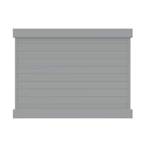 Horizontal 6 ft. H x 8 ft. W Gray Vinyl Privacy Fence Panel (Unassembled)