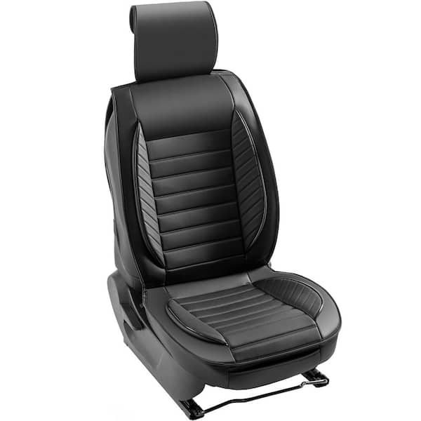 SKYSHALO Seat Covers, Universal Car Seat Covers Front Seats, 2pcs Faux Leather Seat Cover, Semi-enclosed Design, Detachable