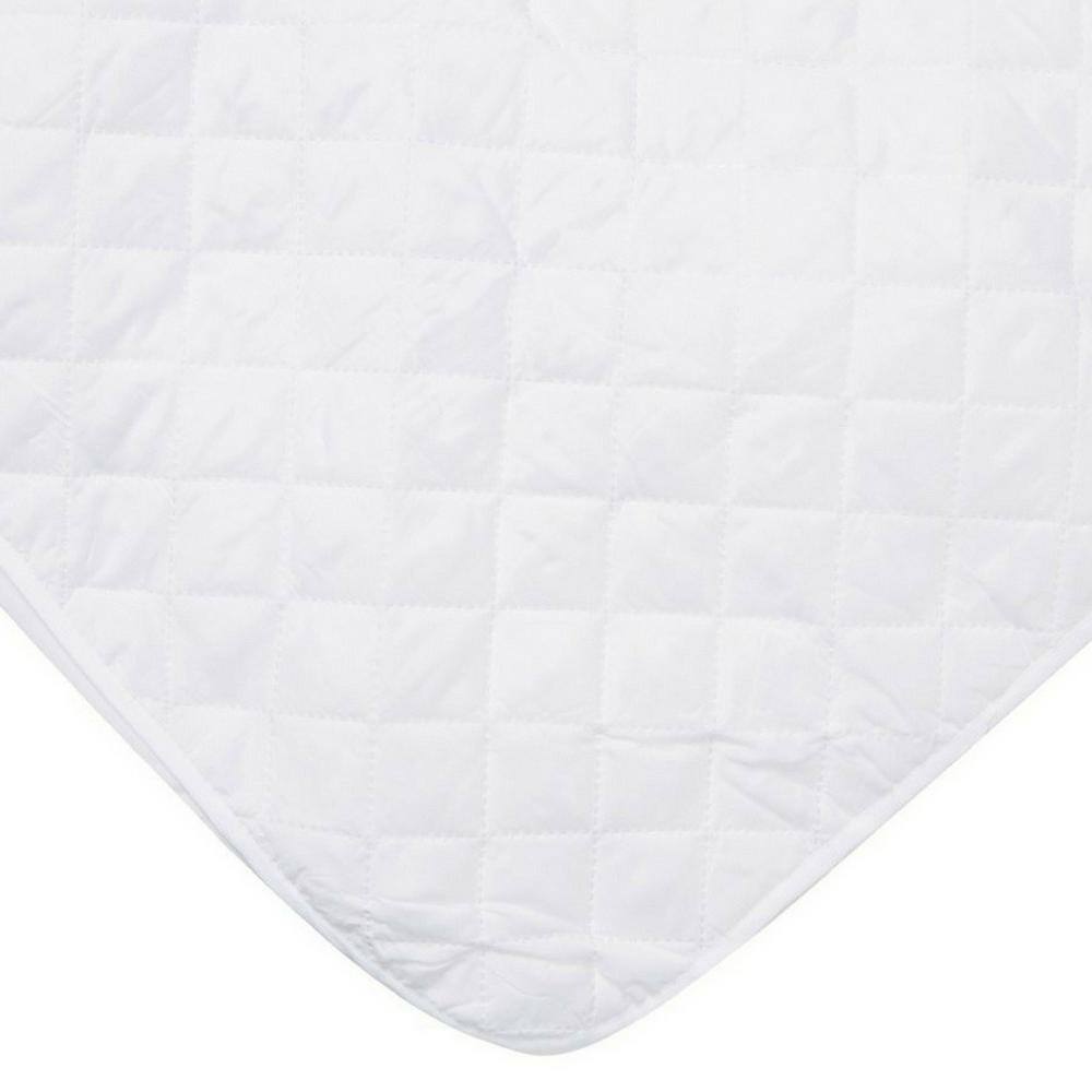 Twin XL White Quilted Down Alternative Mattress Pad