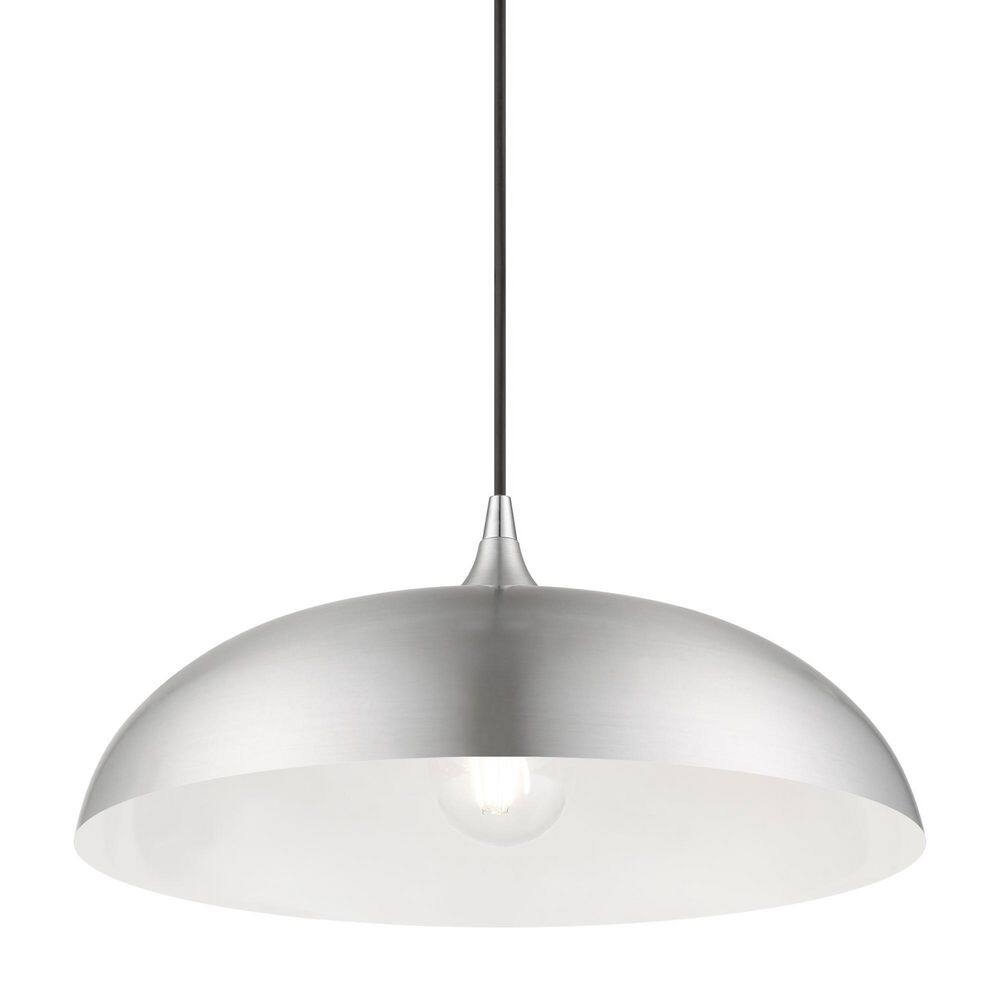 Amador Brushed Aluminum & Polished Chrome 18" Indoor/Outdoor Pendant Light