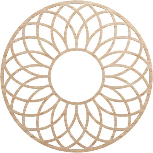 Ekena Millwork 34 in. x 11.625 in. x 0.25 in. Wood Medallion Moulding