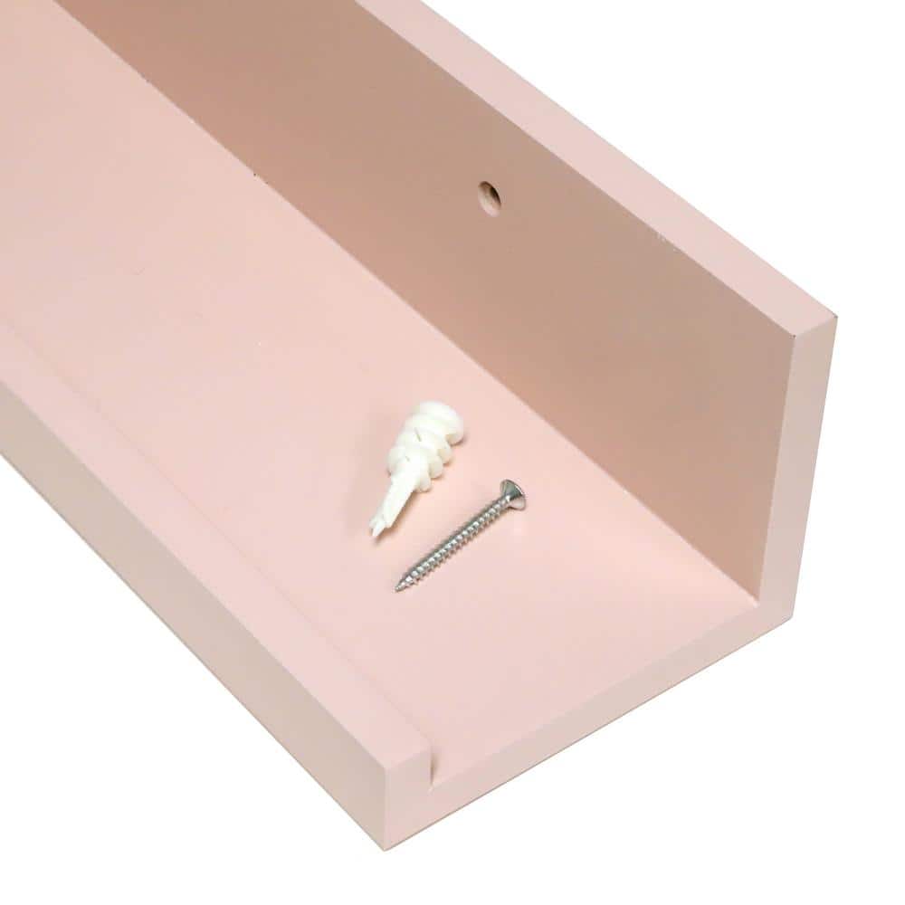 Charming Pink Floating Picture Ledge Shelf for Playful Display