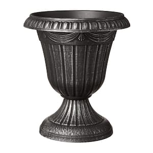 Traditional 13 in. x 15 in. Silver Plastic Urn