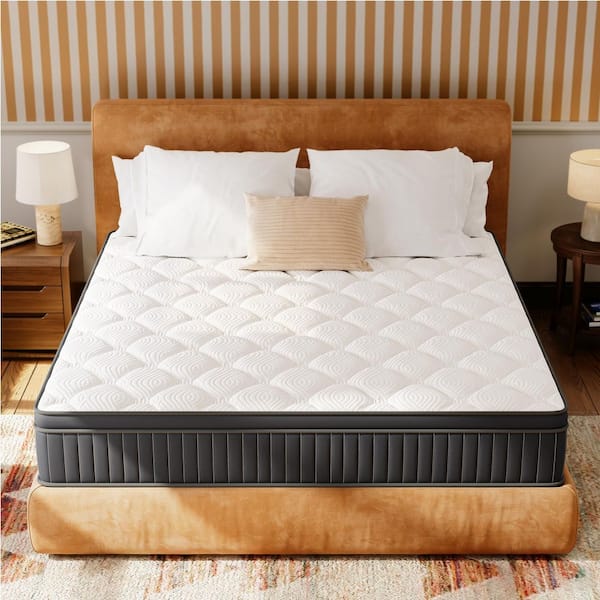 King Size Plush Comfort Level Hybrid Memory Foam 12 in. Bed-in-a-Box Mattress Cooling and Skin-Friendly