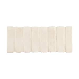 Tufted Pearl Channel 24 in. x 58 in. Wheat Polyester Runner Bath Rug