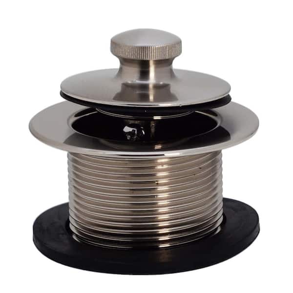 Westbrass 1-1/2 in. NPSM Pull and Drain Bathtub Plug, Coarse Thread, Stainless Steel