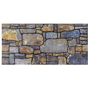 4/5 in. x 3-1/4 ft. x 1-3/5 ft. Periwinkle Ginger Multi-Colored Faux Stone Styrofoam 3D Decorative Wall Paneling 5-Pack