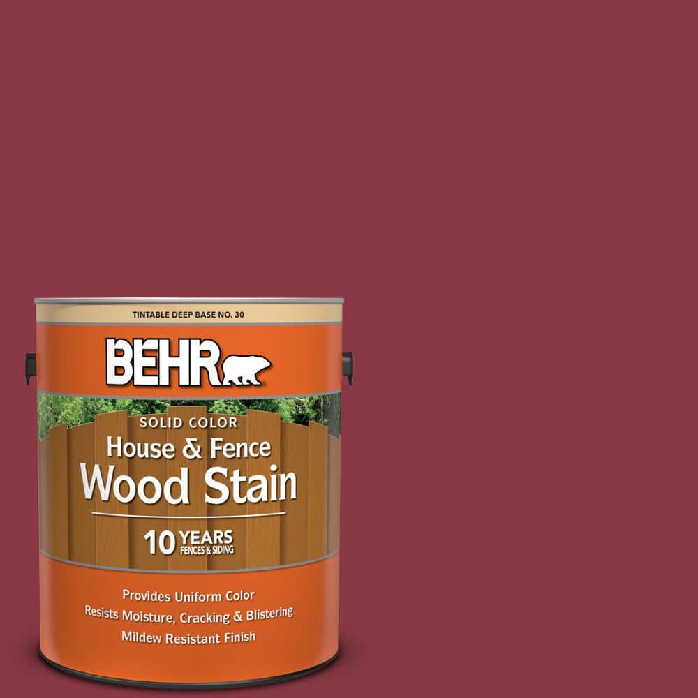 1 gal. #PPU1-10 Forbidden Red Solid Color House and Fence Exterior Wood Sta
