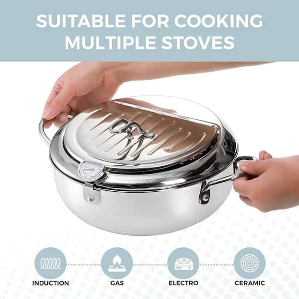 ALPHA Living Large Stainless Steel Deep Fryer Pot SDF-04 - The