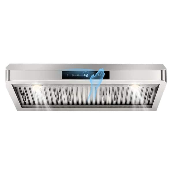 36 in. 1200 CFM Ducted Under Cabinet Range Hood in Stainless Steel with 4-Speed Settings and Gesture Control