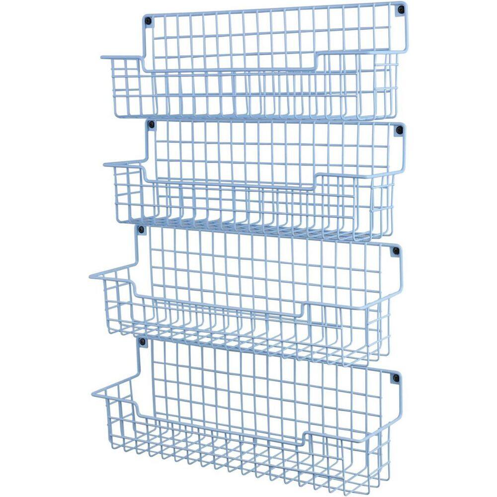 14.57 in. 4 Pack Metal Wall Mount Spice Rack in Light Blue price history on PriceWatchPro