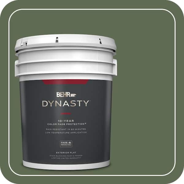BEHR DYNASTY 5 gal. #430F-6 Inland Flat Exterior Stain-Blocking Paint & Primer