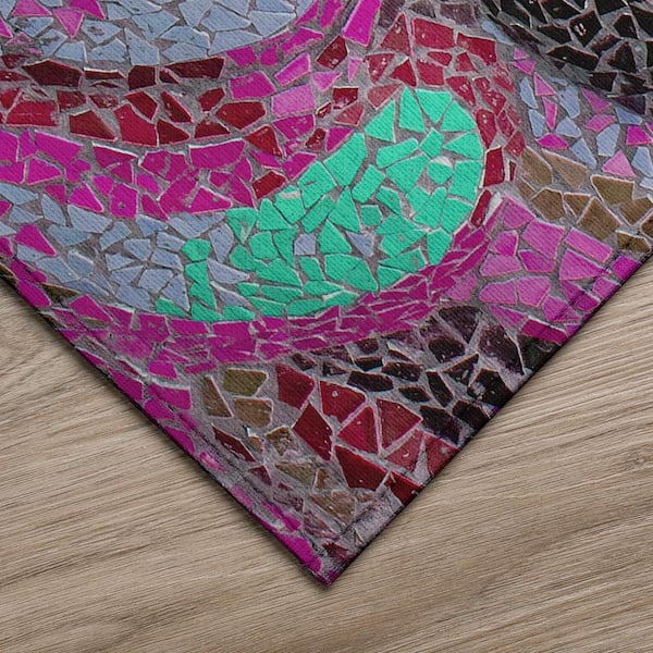 Surfside Red 9 ft. x 12 ft. Geometric Indoor/Outdoor Area Rug