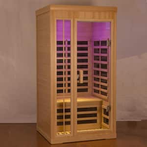 1-Person Far Infrared Sauna with LED Color Lights