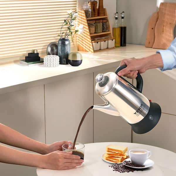 12 Cup Electric Percolator Coffee Pot 304 Stainless Steel Coffee Percolator
