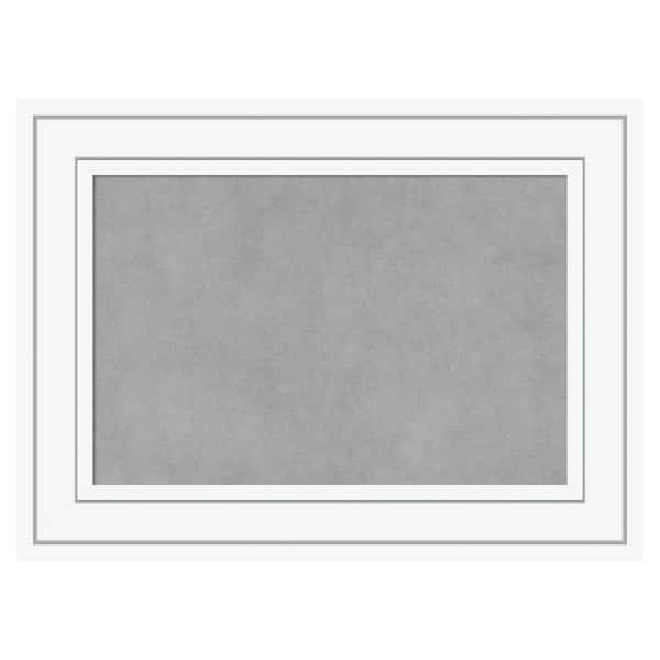 Amanti Art Craftsman White 23 in. x 17 in. Framed Magnetic Board