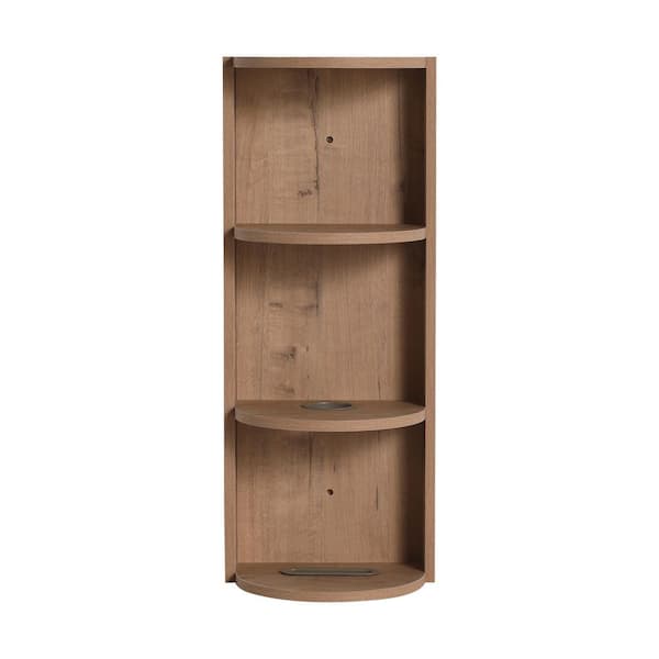 12 in. W x 9 in. D x 30 in. H Bathroom Storage Wall Cabinet in Imitative Oak
