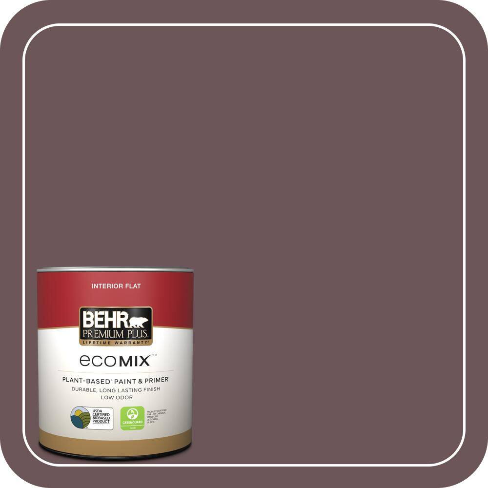 1 qt. #N120-7 Grand Plum Flat EcoMix Plant-Based Interior Paint & Primer price history on PriceWatchPro