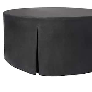 Tablevogue 60 in. W x 60 in. L Black Solid PEVA Fitted Table Cover